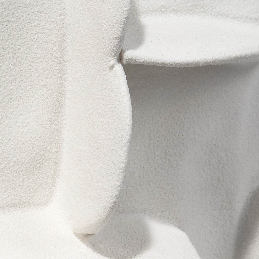 Helios Ceramic Vase, White