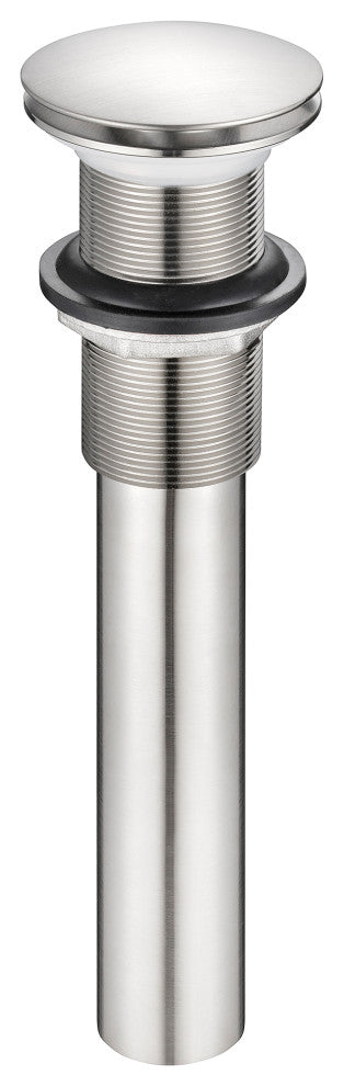 HEATGENE Bathroom Sink Drain, Pop Up Drain, Brushed Nickel, Without Overflow