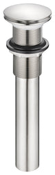 HEATGENE Bathroom Sink Drain, Pop Up Drain, Brushed Nickel, Without Overflow