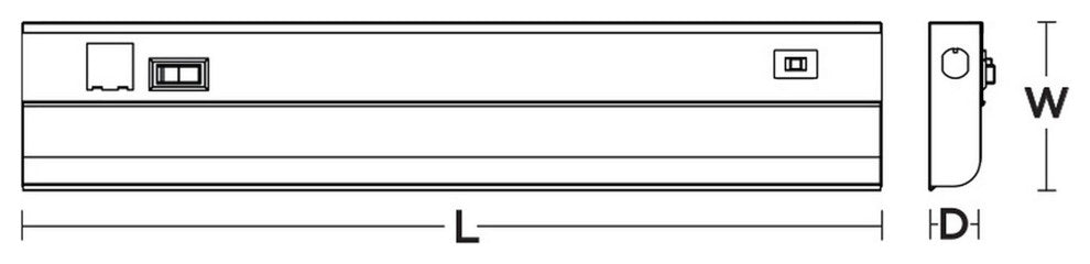 T5L 2 LED Undercabinet, White, Adjustable CCT, 12"