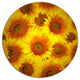 Sunflower Heads Decorative Background, Flower Disc Metal Wall Art, 11"