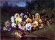 Benjamin Champney Pansies, 18"x27" Wall Decal Print