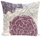 Flowers And Fronds Floral Print Pillow, Larkspur, 20"x20"
