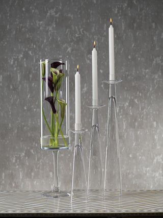 Alina Glass Taper Candle Holder, Small