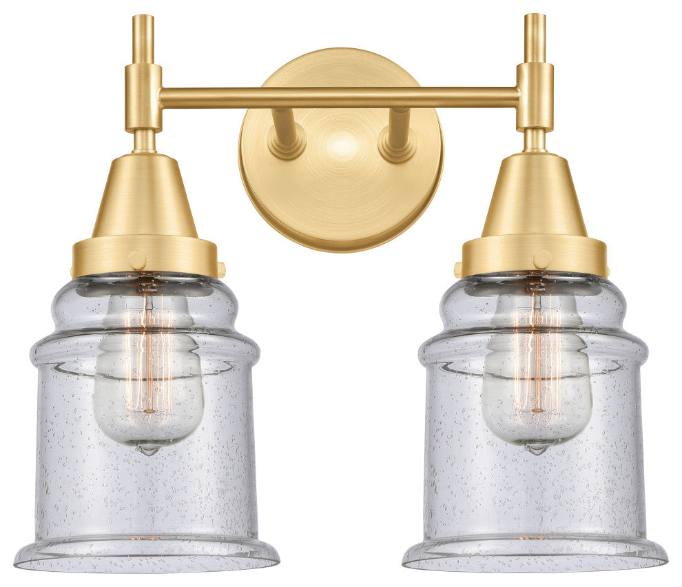Innovations 447-2W-SG-G184-LED 2-Light Bath Vanity Light, Satin Gold