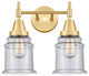 Innovations 447-2W-SG-G184-LED 2-Light Bath Vanity Light, Satin Gold