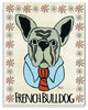 Whimsical French Bulldog Wearing Tie Wall Plaque