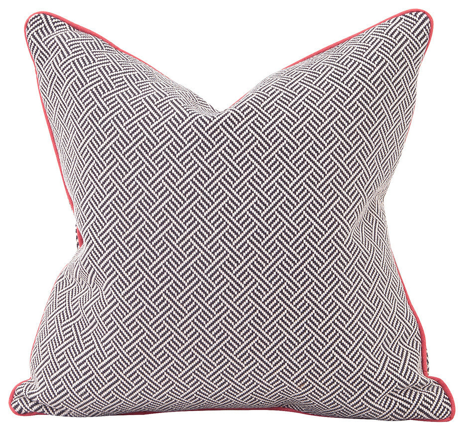 Howard Elliott Madcap Cottage Beach Club Rhubarb 20" x 20" Pillow, Down Insert