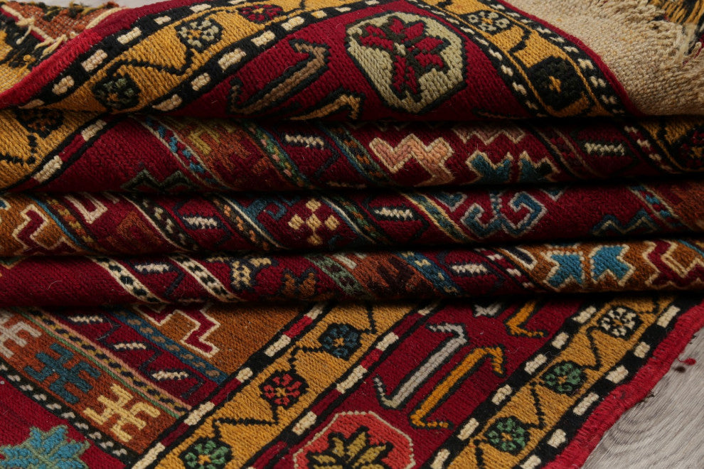 Kilim Oriental Traditional Hand-Knotted Persian Area Rug Wool, 6'5"x3'10