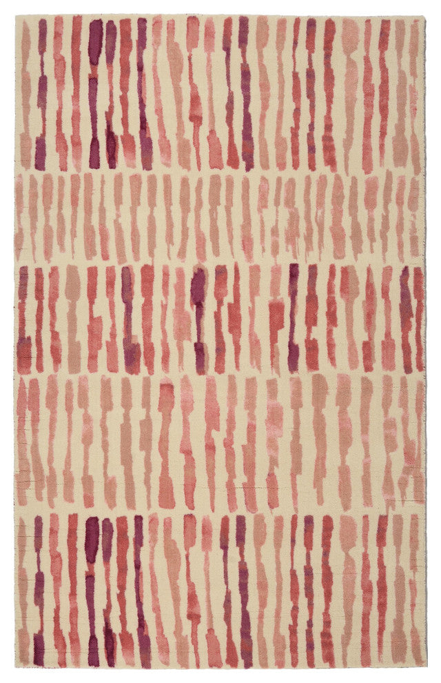 Blush Acacia Contemporary Modern Area Rug, 5'x7'