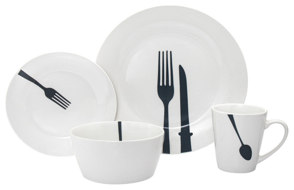 Acme 16 Piece Diner Dinnerware Set