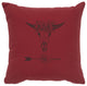 Image Pillow 16x16 Bull and Flowers Cotton Brick