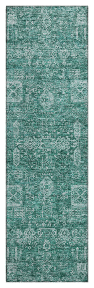 Premium Machine Washable Mayfield AMF637 Teal 2'3" x 7'6" Runner Rug