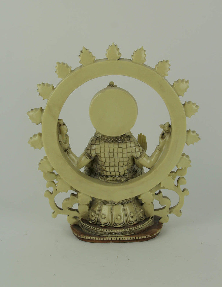 Lord Ganesha Sitting Holding Sacred Objects Statue