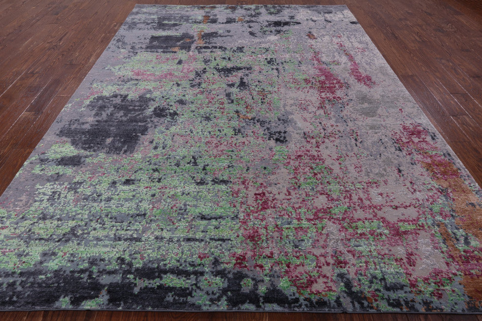 Modern Wool and Silk Hand Knotted Rug 7' 10" X 10' 3" Q7224