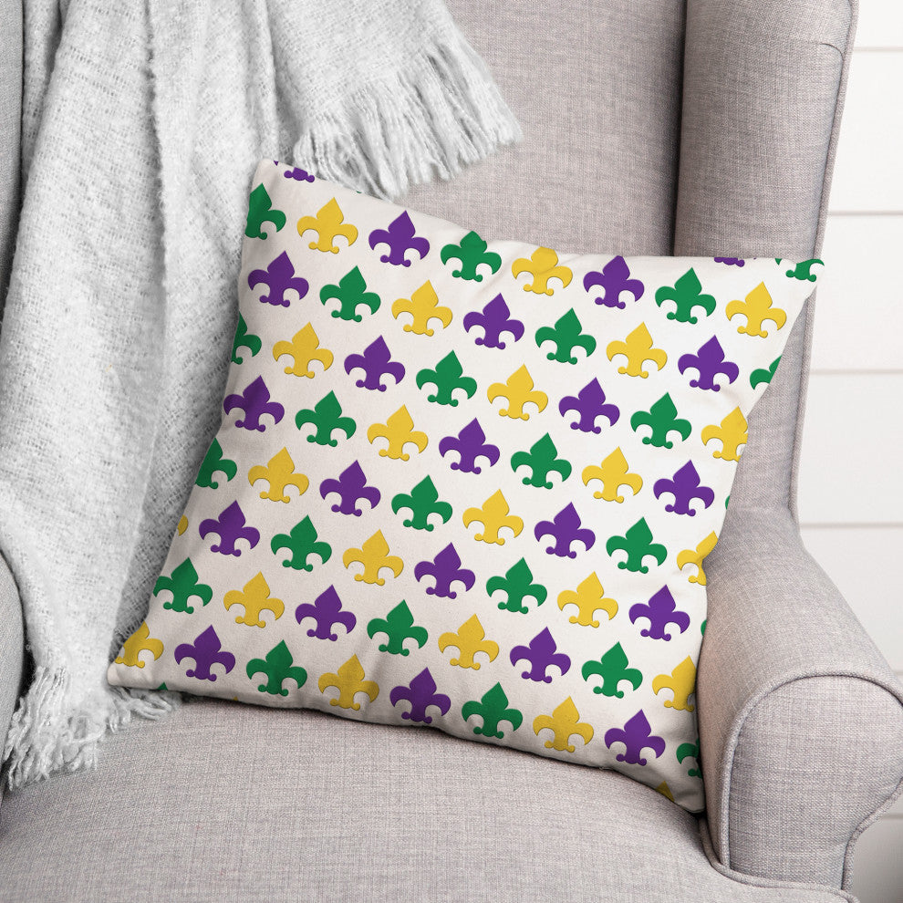 Fleur Di Lis Pattern 18x18 Spun Poly Pillow
