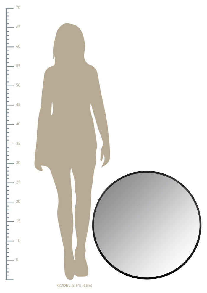 Minimalist Black Round Wall Mirror