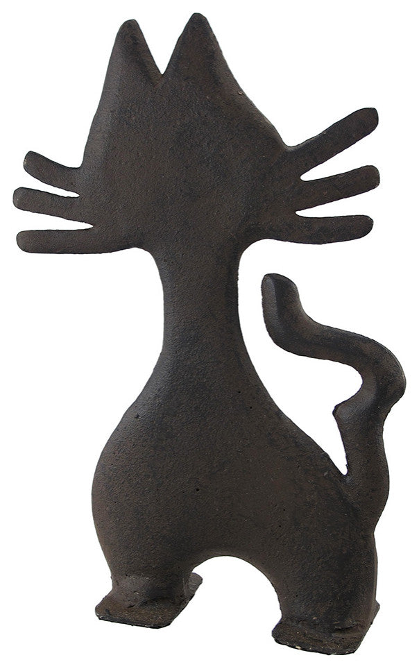 Cast Iron Kitty Cat Door Stop 11 In.