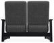Leeward Deep Seat Outdoor Loveseat with Hidden Motion, Slate/Black