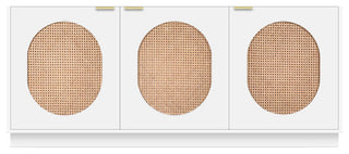 Cane Sideboard/Buffet, White