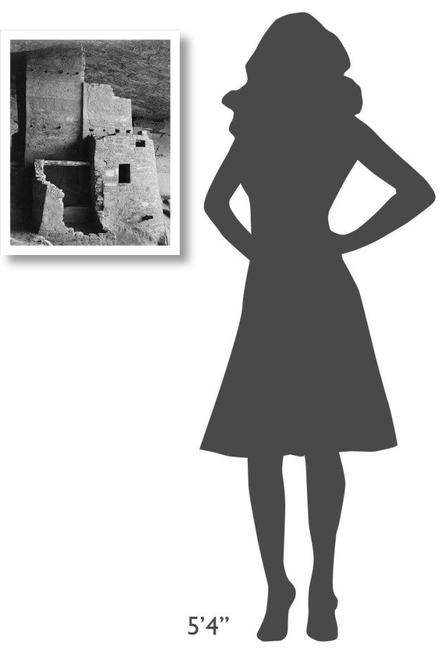 "Close-up, Cliff Palace, Mesa Verde National Park, 1941" Paper Art, 19"x24"