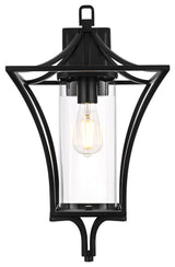 Home Living 12" Outdoor Wall Sconce, Black
