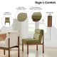 Micah Dining Side Chair, Palladian Green, Fabric
