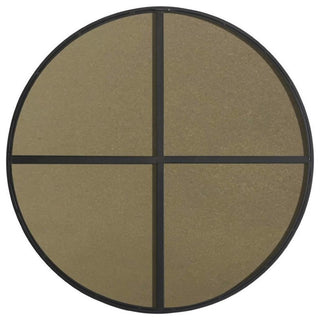 Elegant Decor Eternity 32" Round Metal Frame Mirror in Black