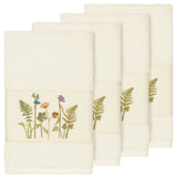 Serenity 4-Piece Embellished Hand Towel Set, Cream