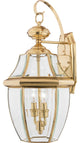 Quoizel NY8317B Two Light Outdoor Wall Lantern Newbury Polished Brass