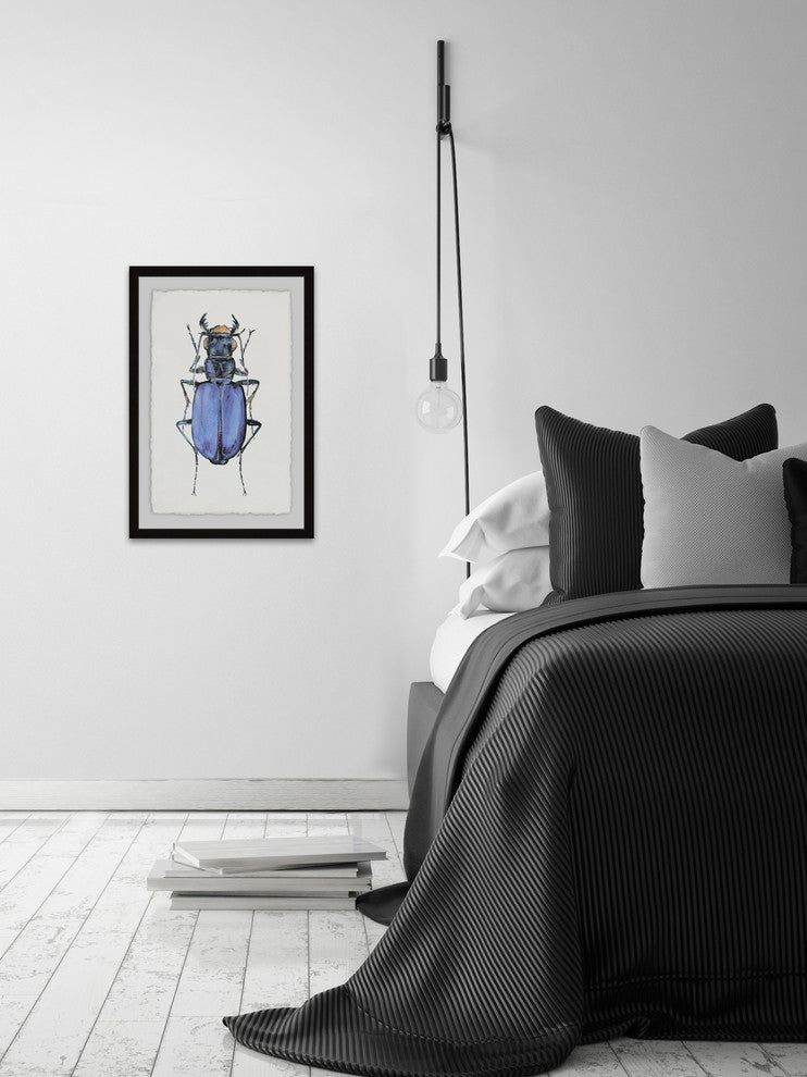 "Violet Beetle" Framed Painting Print, 24"x36"