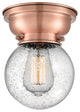 Innovations 623-1F-AC-G204-6-LED 1-Light Flush Mount, Antique Copper