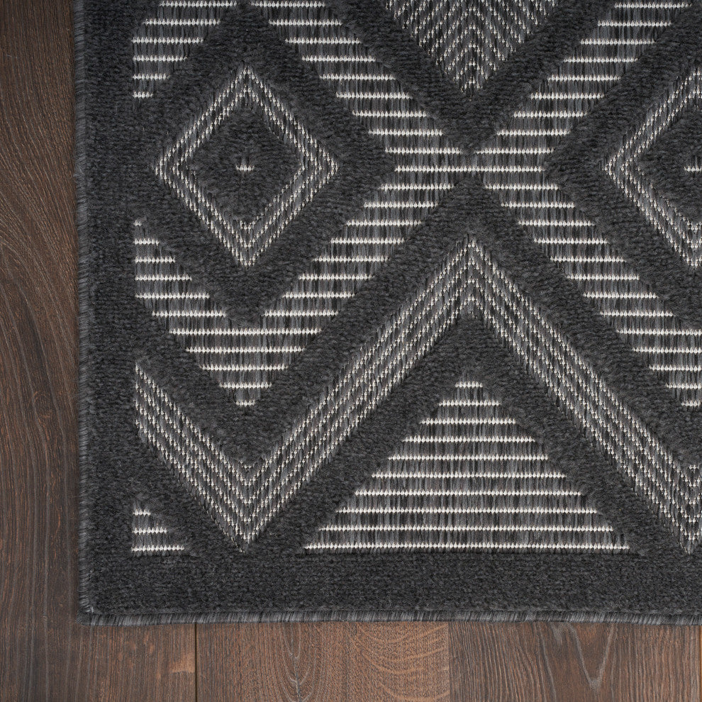 Nourison Versatile 7' x 10' Charcoal/Black Modern Area Rug