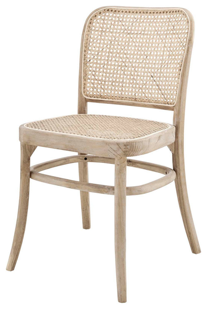 Side Dining Chair, Set of 2, Gray, Wood, Modern, Cafe Bistro Hospitality