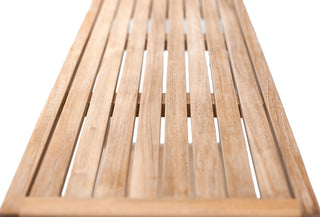 Nordic Style Natural Teak Spa Bench with Shelf, 35