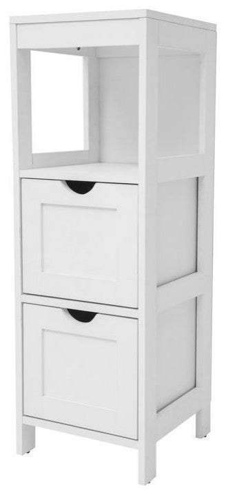 Dune Farmhouse Bathroom Storage Organizer, White