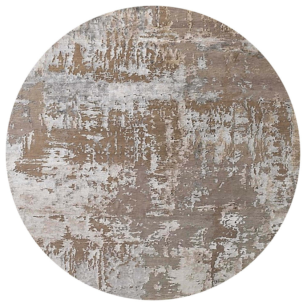 Ahgly Company Indoor Round Mid-Century Modern Area Rugs, 4' Round