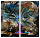Painted Petals LVIII 2-Piece Canvas Art Set, 24"x12"