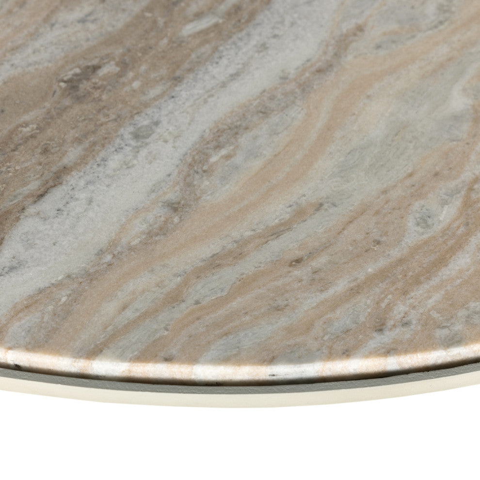 Corbett Coffee Table-Textured Matte Wht