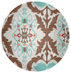 Bombay Medallion Spring Chenille Rug, Light Blue, 5' Round