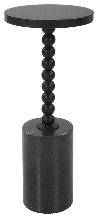 Uttermost Bead Black Marble Drink Table