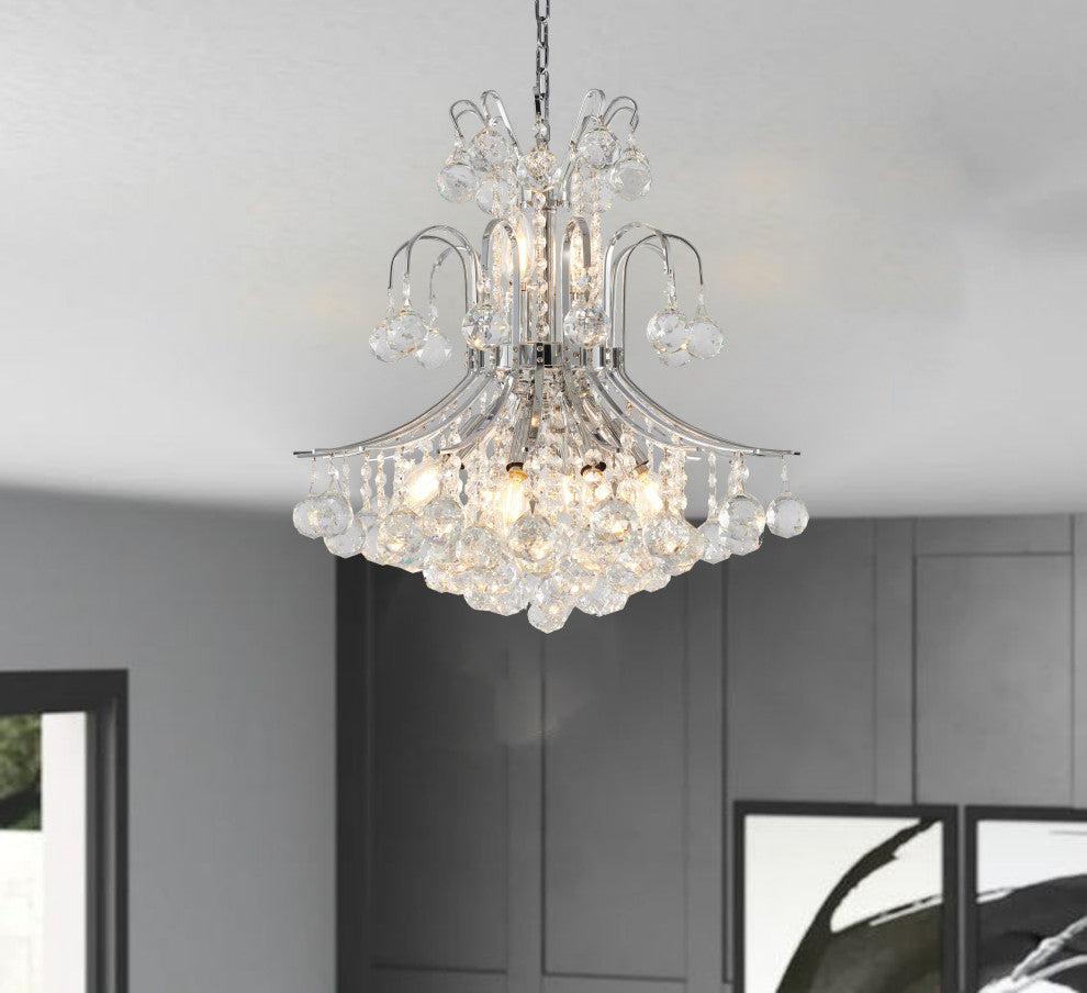 Bethel International BET03C19CH 10-Light Chandelier, Chrome