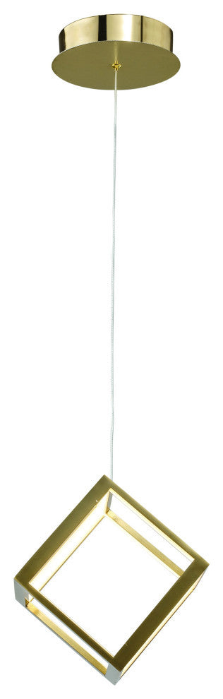 LED Single Pendant Lighting, Gold