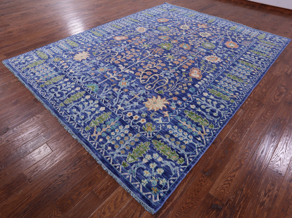 9' 2" X 11' 10" Handmade Turkish Oushak Wool Rug - Q15709