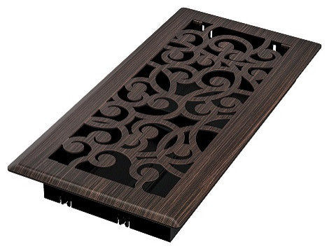 Wonderland Floor Register, Oil Rubbed Bronze, 4x10