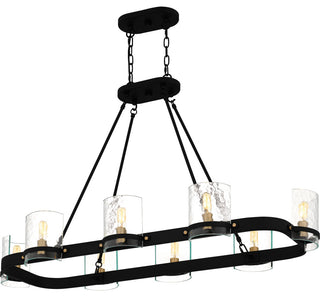 Quoizel GLC842 Gloucester 8 Light 42"W Linear Chandelier - Matte Black