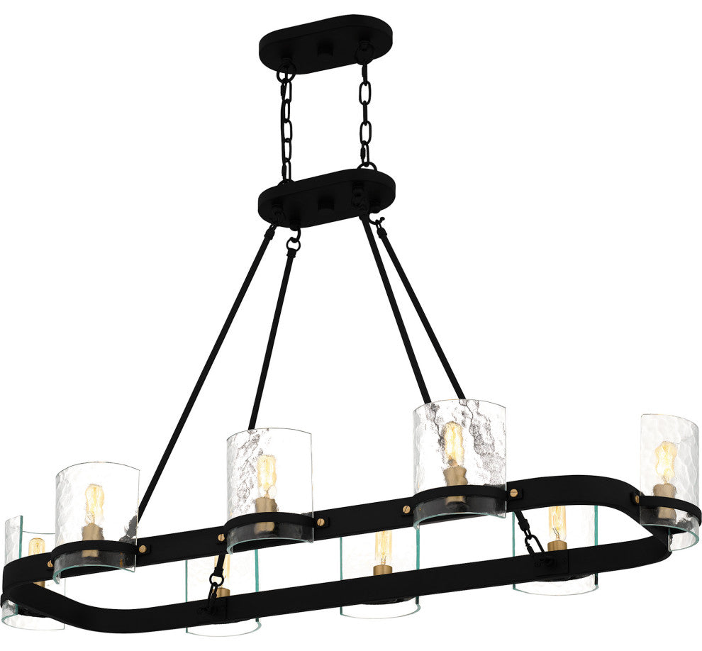 Quoizel GLC842 Gloucester 8 Light 42"W Linear Chandelier - Matte Black