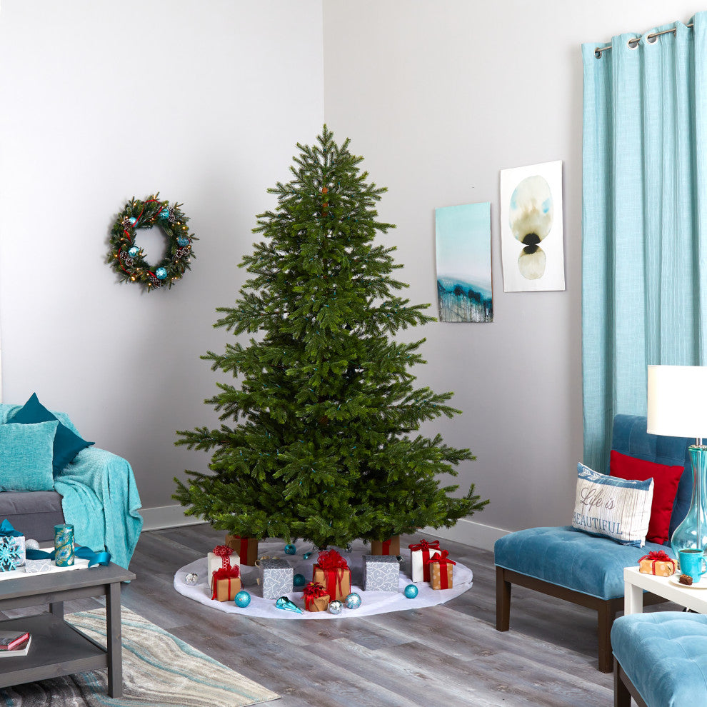 7.5' South Carolina Spruce Real Touch Faux Xmas Tree W/650, Multifunction Lights