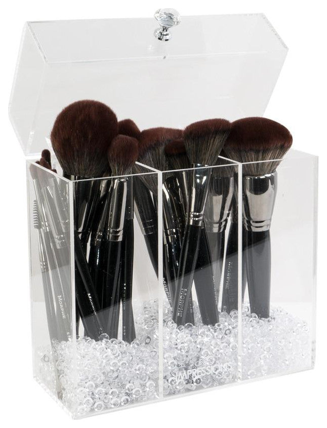 Diamond Collection Acrylic Makeup Brush Holder