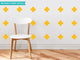 Plus Sign Fabric Wall Decals, Set of 18, Yellow Orange